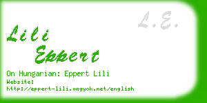 lili eppert business card